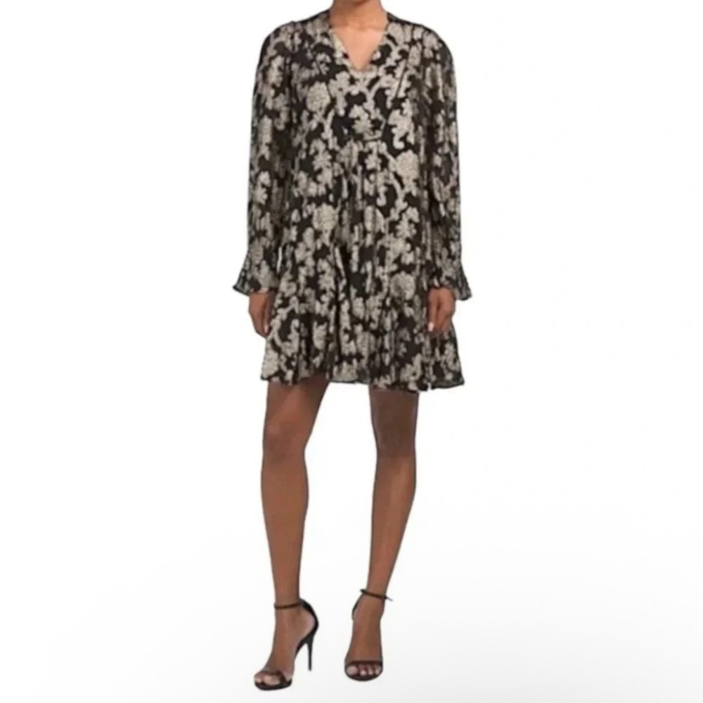 Anthropologie Metallic Tunic Dress
